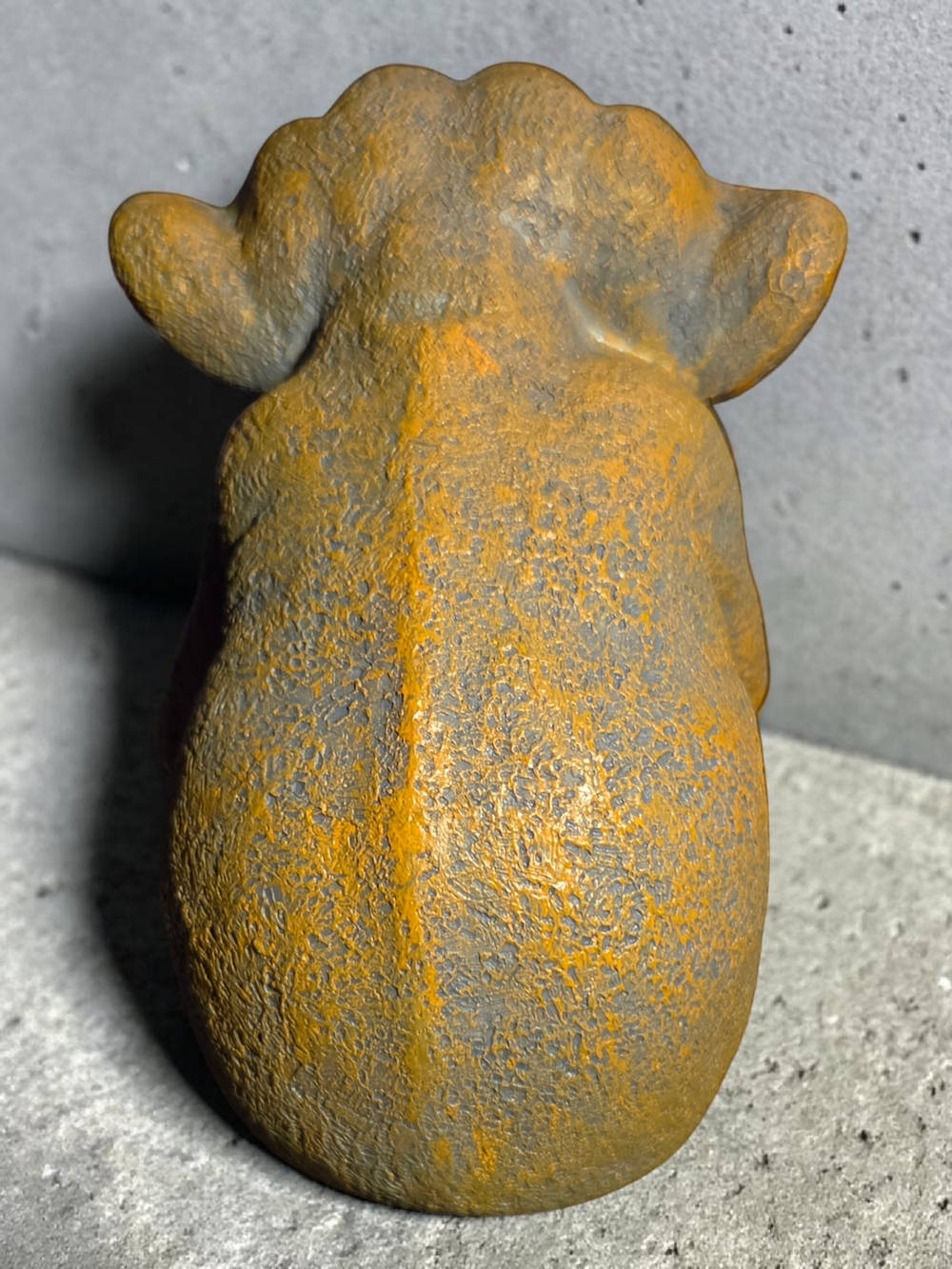 Whimsical Stone-Look Garden Troll Figurine in Rusty Orange and Gray - Picture 4 of 5